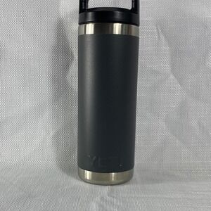 YETI Rambler 18oz Vacuum Insulated Stainless Steel Bottle Chug Cap Charcoal Gray